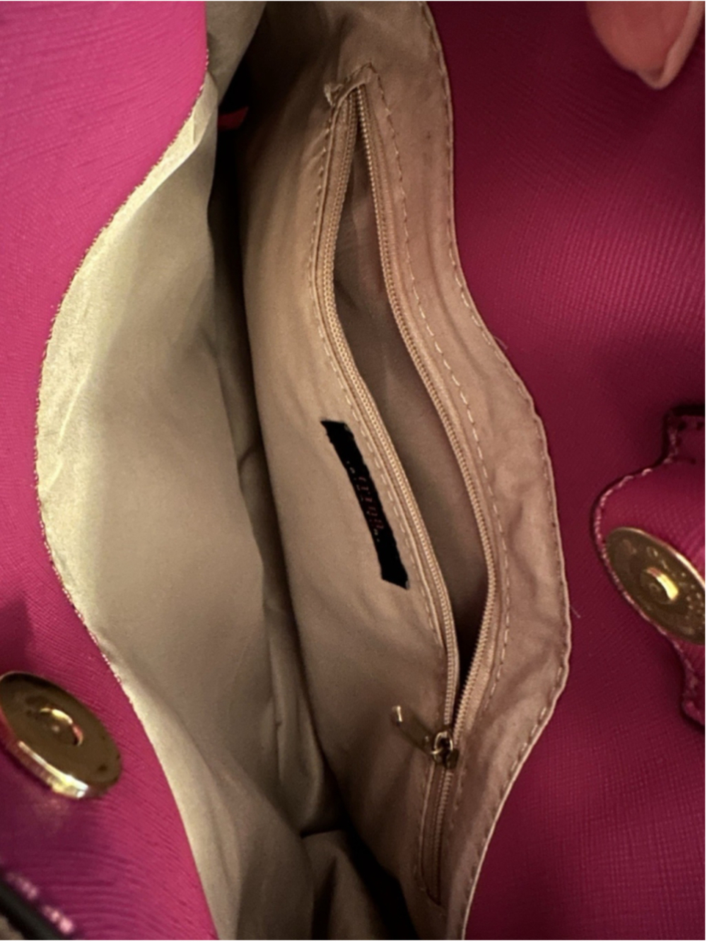 Trina Turk Magenta Tote Satchel Handbag w/ Hanging Coin Purse - Picture 8 of 9